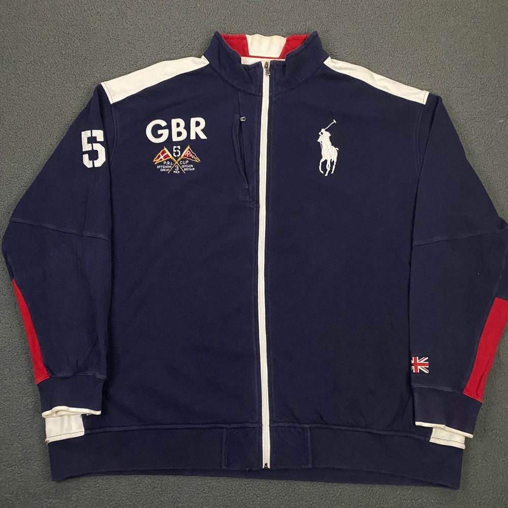 Vintage Polo Ralph Lauren Jacket 5XLT Big Tall Great Britain GBR-63 Track Pony